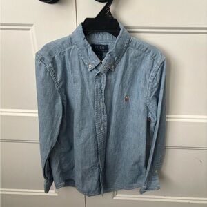 EUC Polo Ralph Lauren size 7 blue button down